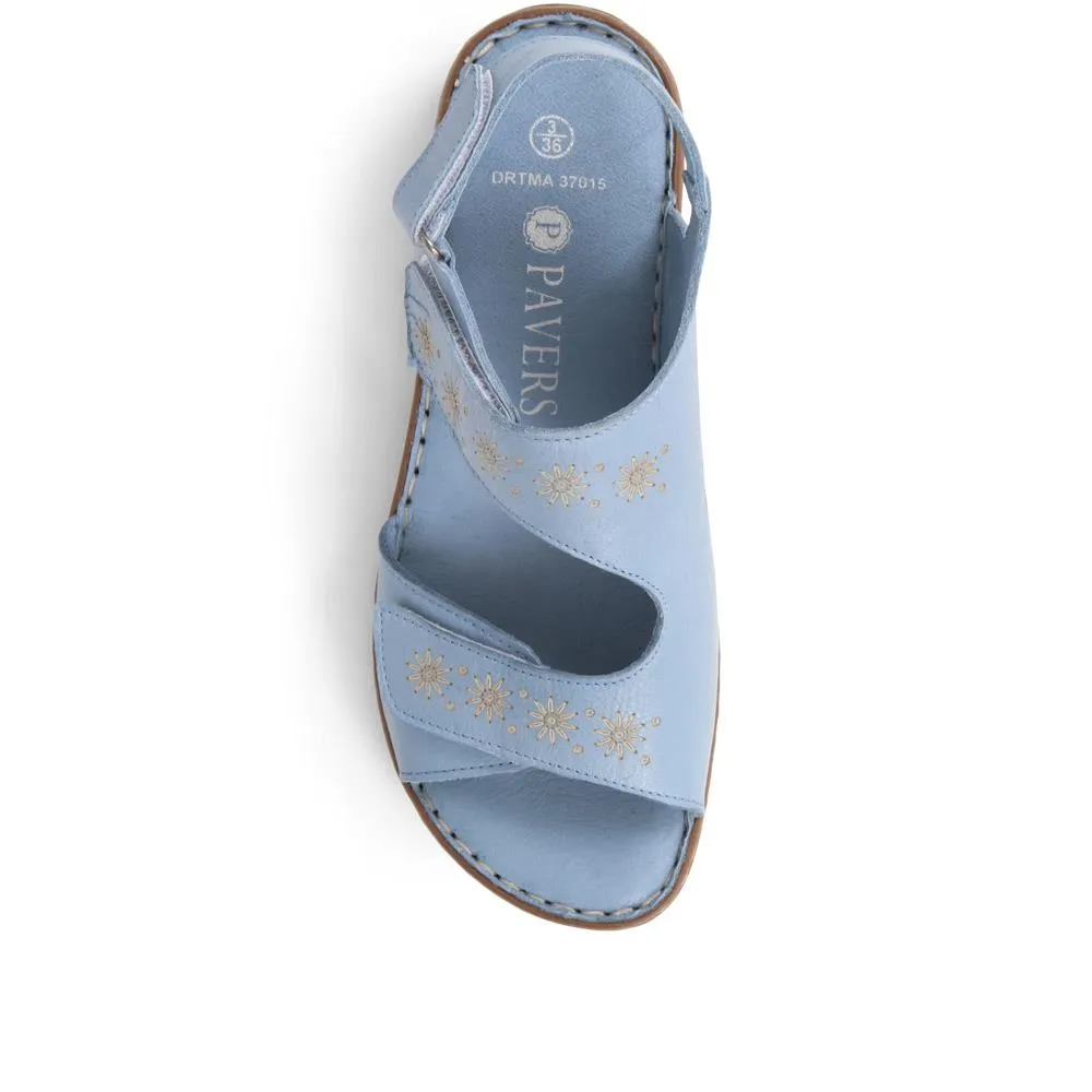 Dual Strap Embellished Sandals - DRTMA37015 / 324 735