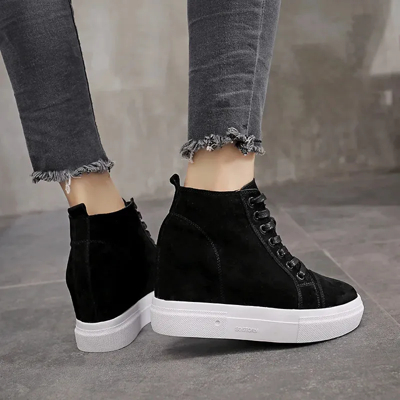 Joskaa 2024 New Cute New Black Platform Sneakers