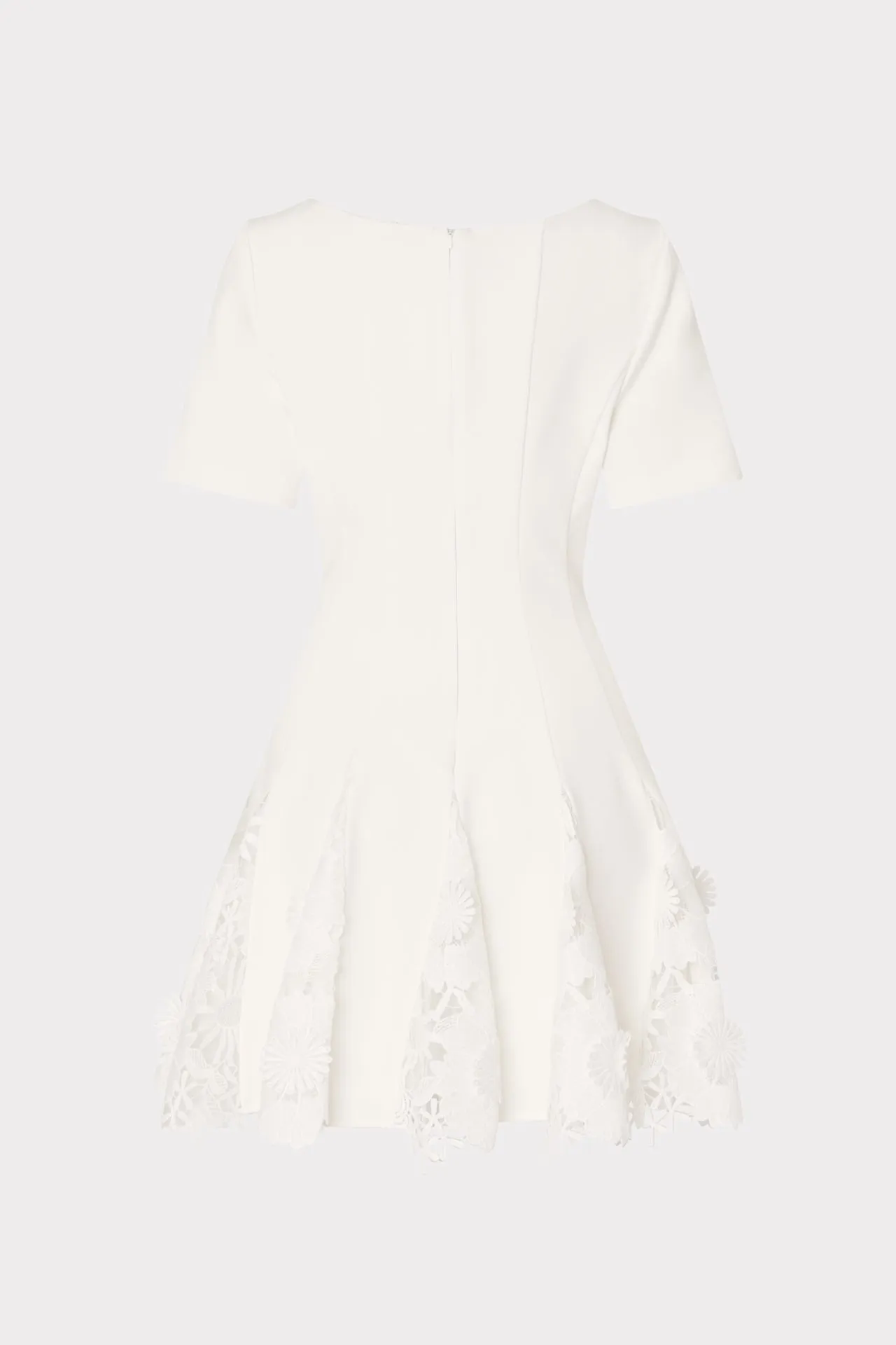 Joy Lace Combo Mini Godet Dress